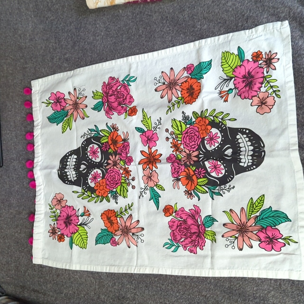 Paper Source Day of the dead tea towel